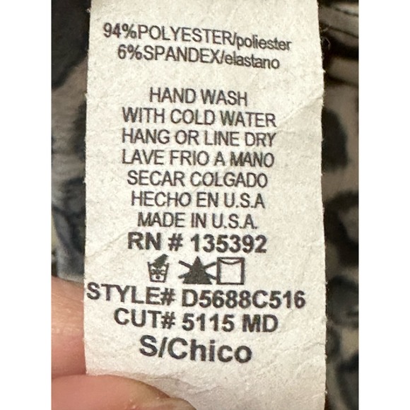 S - Twelve cream brown gray animal print long sleeves wrap dress size small - Picture 3 of 14